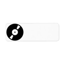 retro vinyl record custom return address labels