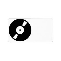 retro vinyl record personalized address label