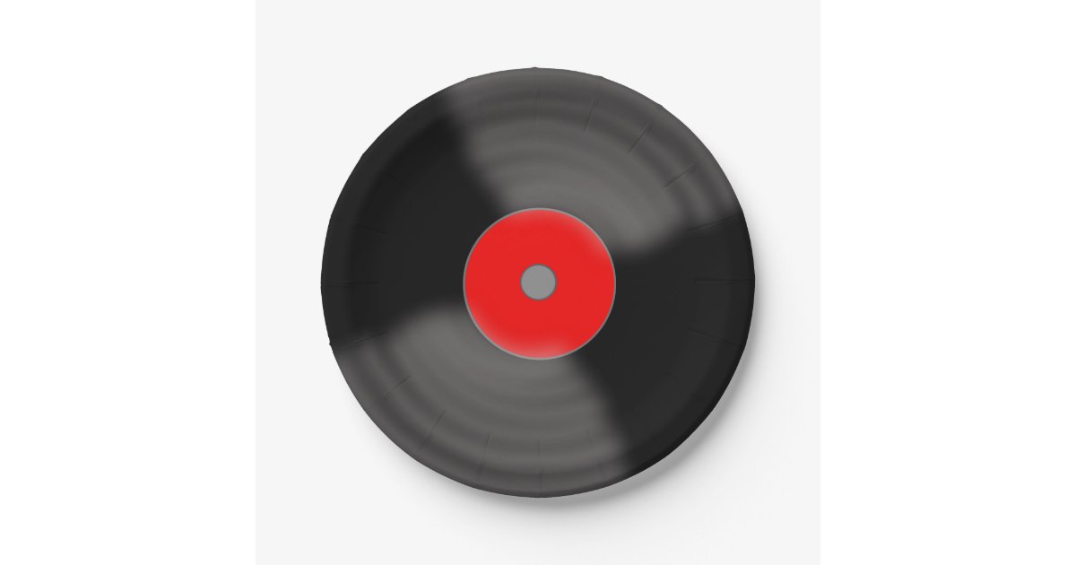Retro Vinyl Record Party 1950's Music Paper Plates Zazzle