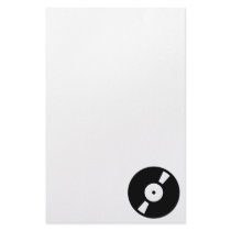 retro vinyl record stationery paper