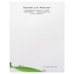 Retro Wave Stationery Lime Green Dots Personalized Letterhead