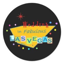 Retro Wedding In Fabulous Las Vegas Sticker