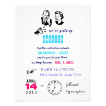 Retro Wedding Invitation
