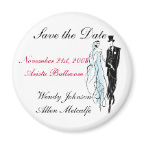 Retro Wedding, Save the Date - Customized magnets by wnjpdx Retro Wedding, Save the Date - Customized magnets