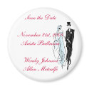 Retro Wedding, Save the Date magnets