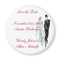 Retro Wedding, Save the Date magnets by wnjpdx Retro Wedding, Save the Date magnets