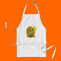 retro werewolf aprons