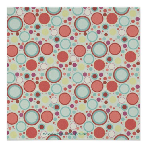 Retro whimsical polka dots baby shower invitation