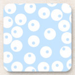 Retro white and light blue pattern. drink coaster
