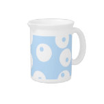Retro white and light blue pattern. drink pitcher