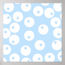 Retro white and light blue pattern. poster