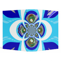 Retro white blue turntable design binder
