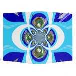 Retro white blue turntable design binder