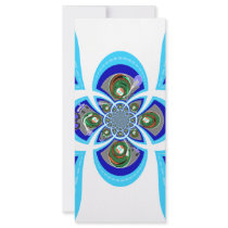 Retro white blue turntable design customized rack card