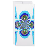 Retro white blue turntable design customized rack card