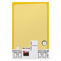 Retro white kitchen cooking baking stationery