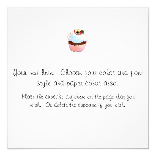 Retro White Poodle Cupcake Tea Party Invitation