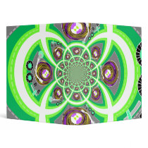 Retro white purple and green turntable vinyl binders