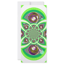 Retro white purple and green turntable personalized rack card