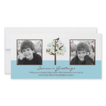 Retro Winter Holiday Photo Card