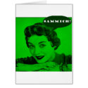 Retro Woman Graphic cards