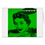 Retro Woman Graphic Greeting Cards