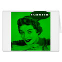 Retro Woman Graphic cards