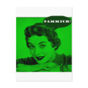 Retro Woman Graphic postcards