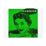 Retro Woman Graphic Postcards
