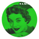Retro Woman Graphic stickers