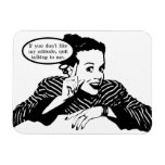 Retro Woman Humor Rectangle Magnets