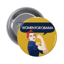 Retro Women for Obama Pins