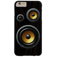 Retro Wood Grain Speaker Trio Barely There iPhone 6 Plus Case