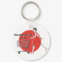 Retro "Worlds Best Mom" keychains by Eholidayz Retro "Worlds Best Mom" keychains