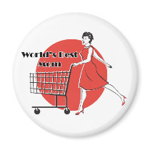 Retro "Worlds Best Mom" magnets