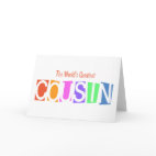 Retro World's Greatest Cousin Greeting Card