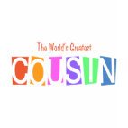 Retro World's Greatest Cousin Ladies Baby Doll Fitted T-Shirt