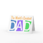 Retro World's Greatest Dad Greeting Card