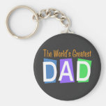 Retro World's Greatest Dad Keychain
