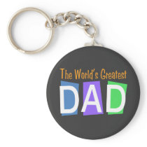 Retro World's Greatest Dad keychains
