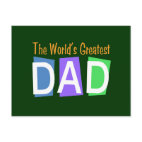Retro World's Greatest Dad Postcard