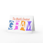 Retro World's Greatest Gram Greeting Card
