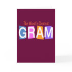 Retro World's Greatest Gram Greeting Card