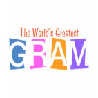 Retro World's Greatest Gram Ladies Baby Doll Fitted T-Shirt