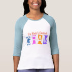 Retro World's Greatest Gram Ladies 3/4 Sleeve Fitted Raglan