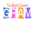 Retro World's Greatest Gram Ladies Basic T-Shirt