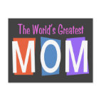 Retro World's Greatest Mom Postcard