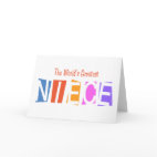 Retro World's Greatest Niece Greeting Card