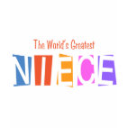 Retro World's Greatest Niece Ladies Basic T-Shirt
