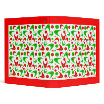 Retro Xmas Red & Green Boomerang binders by JuJuGarden Retro Xmas Red & Green Boomerang binders